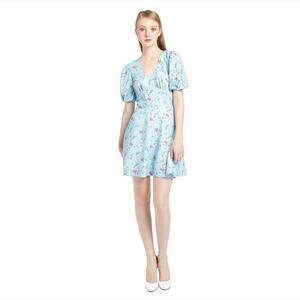 N12H Charlotte Floral Puff Sleeve Mini Dress